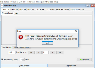 Solusi Error Etax-40001 Tidak Dapat Menghubungi E-Taxinvoice Server