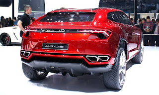 The Lamborghini Urus SUV rear view