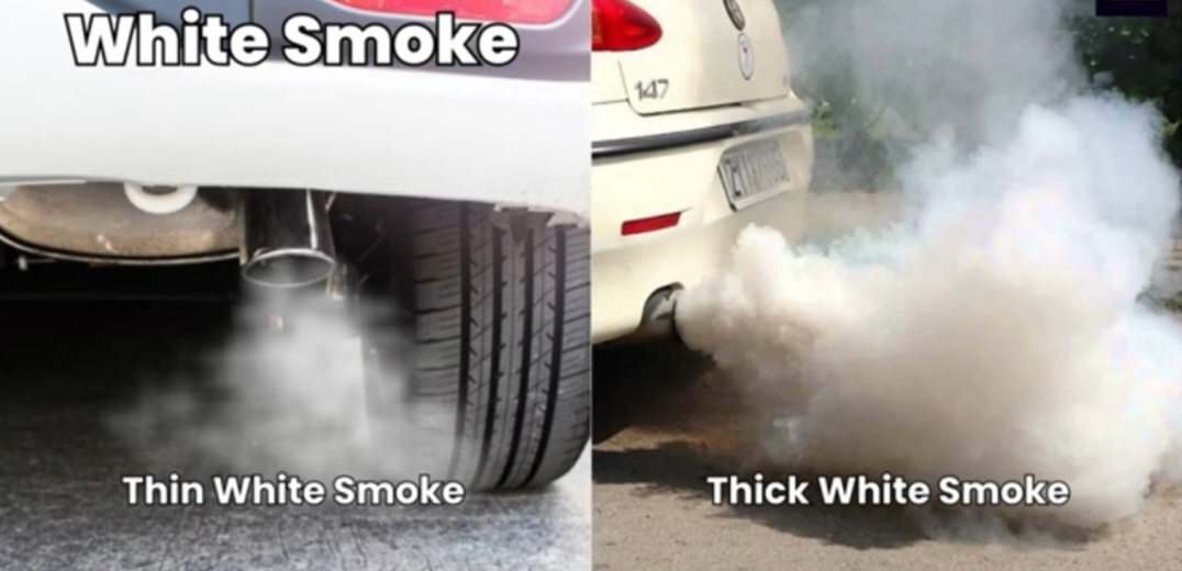 Why white smoke coming in car,what can I do if white smoke coming