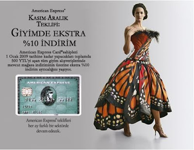 American Express Kasim-Aralik Teklifi: Giyimde ekstra %10 indirim