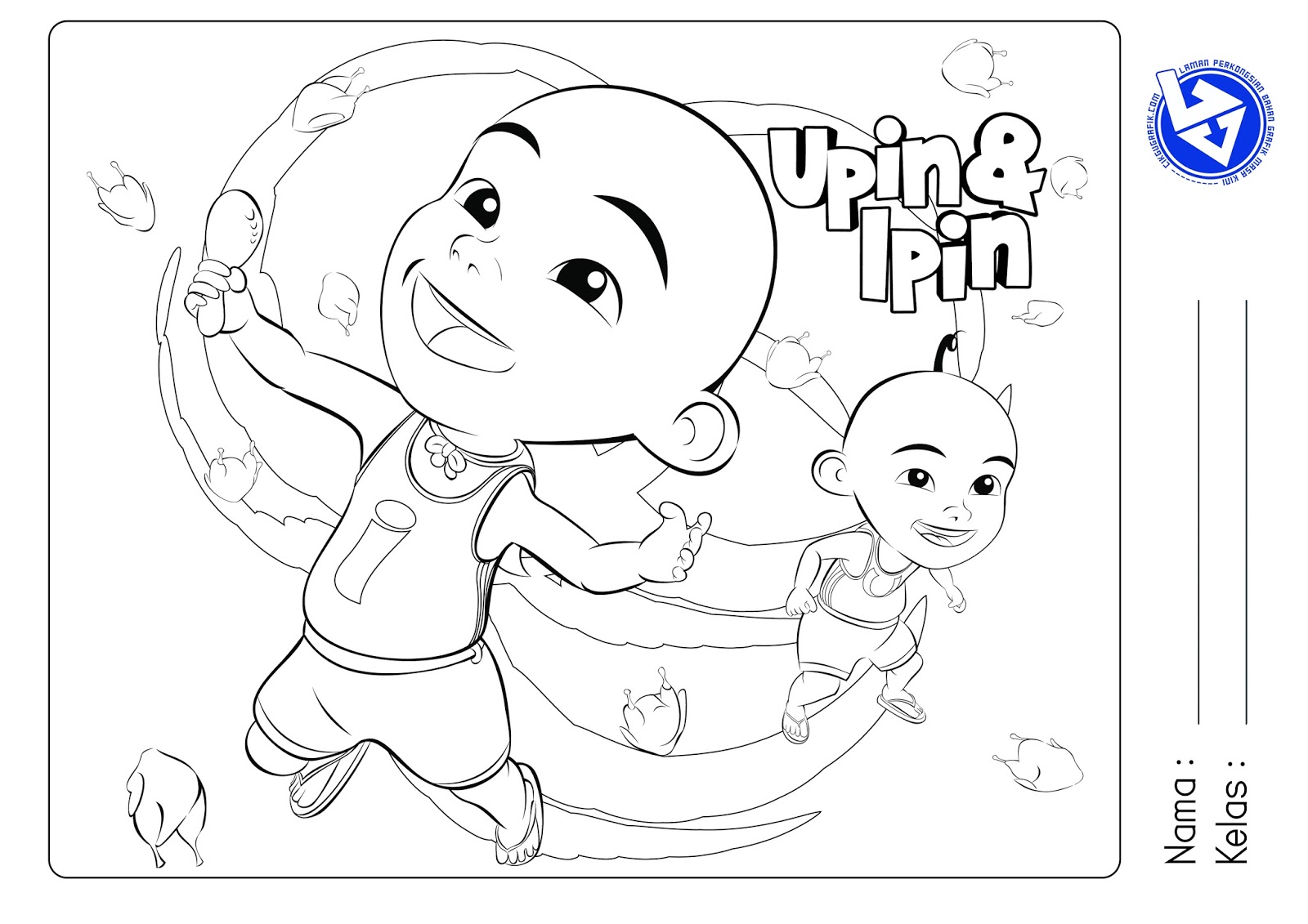  Mewarna  Upin  dan Ipin  KOLEKSI GRAFIK UNTUK GURU