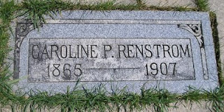 Caroline P. Renstrom headstone from Huntsville Cemetery Utah