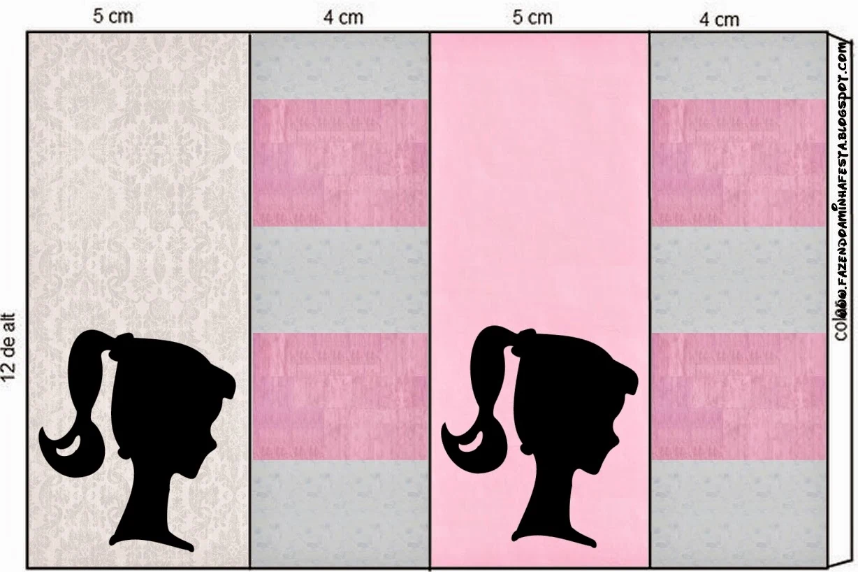 Barbie Silhouette Free Printable Labels.