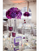 Sophisticated Purple Wedding Table Decorations