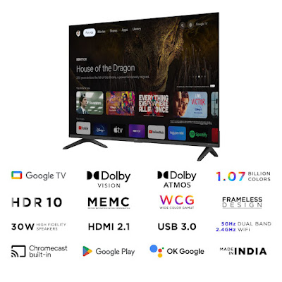 Acer 109 cm (43 inches) Advanced I Series 4K Ultra HD Smart LED Google TV apps