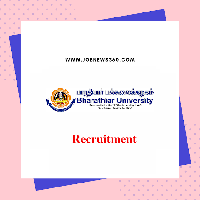 Bharathiar University Walk-IN 2019 for JRF post