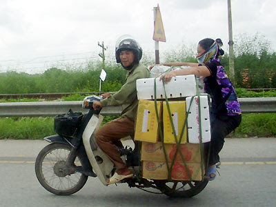 Vietnam, Transportation, Bicycle, Motorcyle, Tricycle