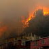Mass evacuation as fires engulf Chilean city