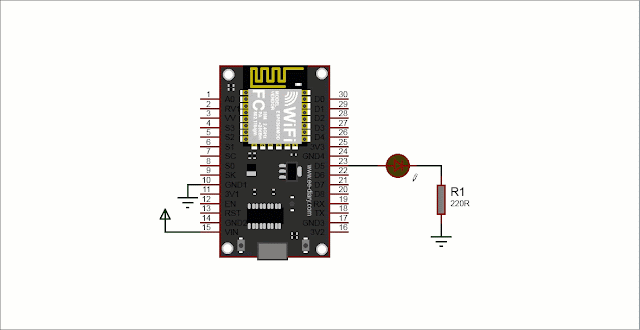 NodeMCU ESP8266 fading LED brightness circuit diagram