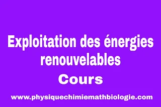 Cours d'Exploitation des énergies renouvelables PDF