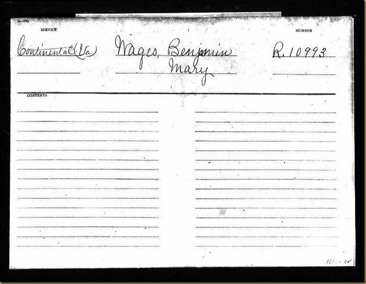 Benjamin Wages Continental VA R.10993