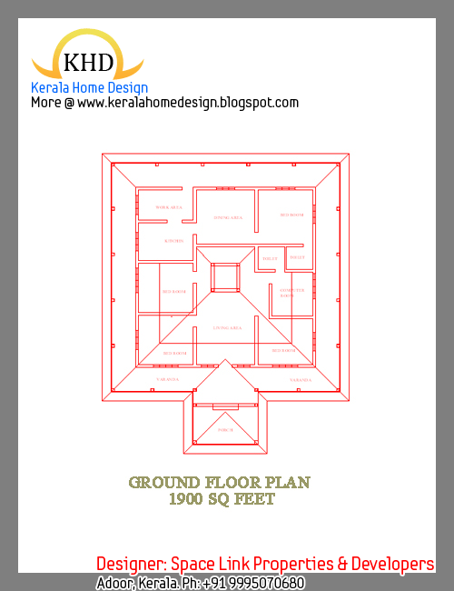 Kerala Nalukettu house plan and elevation - 2750 Sq. Ft