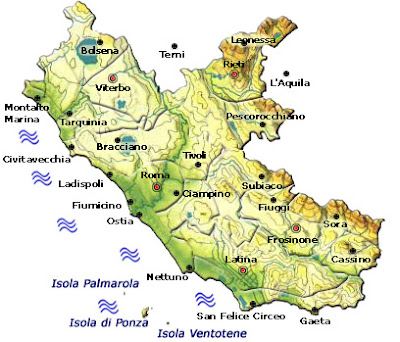 Lazio Vatican City Map Geographic Region