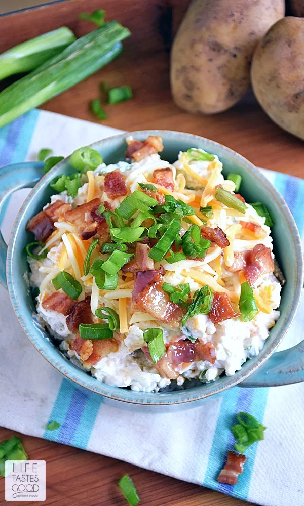 Loaded Baked Potato Dip with 40 other Cocktail and Appetizer Recipes to get your party started!