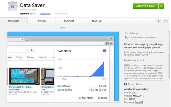 Data Saver Extension Data Saver Extension