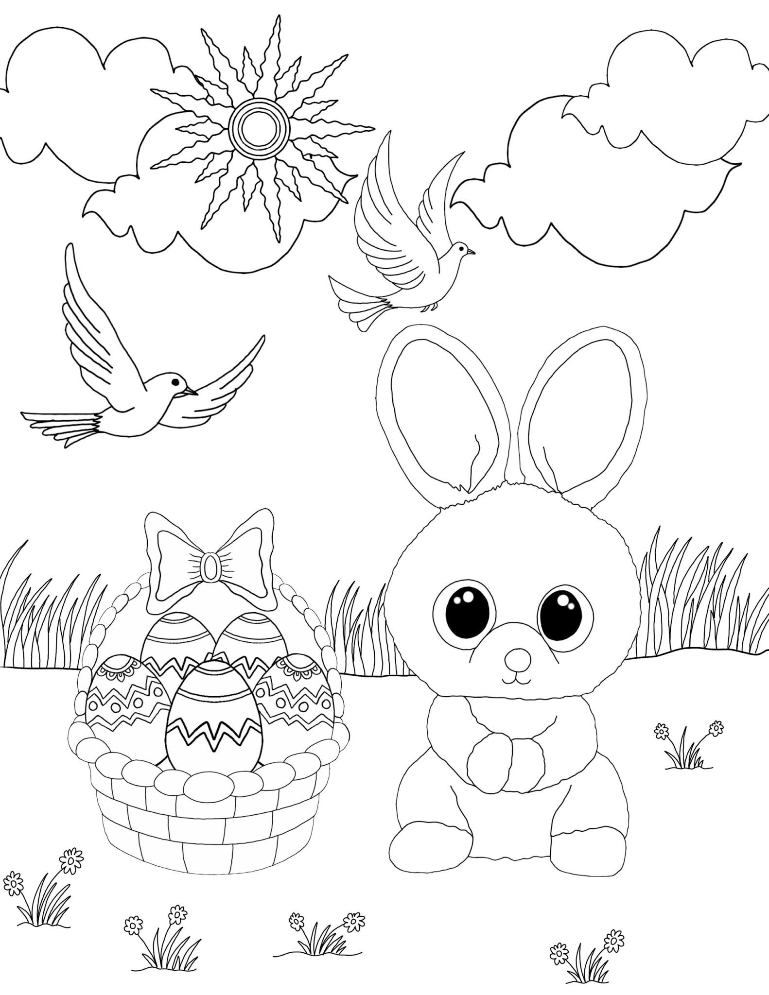 Easter Bunny Coloring Pages