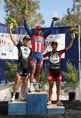 Ivan Dominguez on the podium