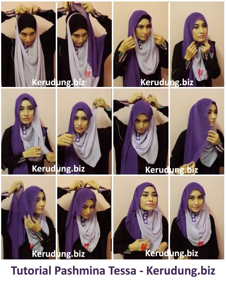 Ini cara yang sama, tapi menggunakan tudung jenis chiffon, boleh 