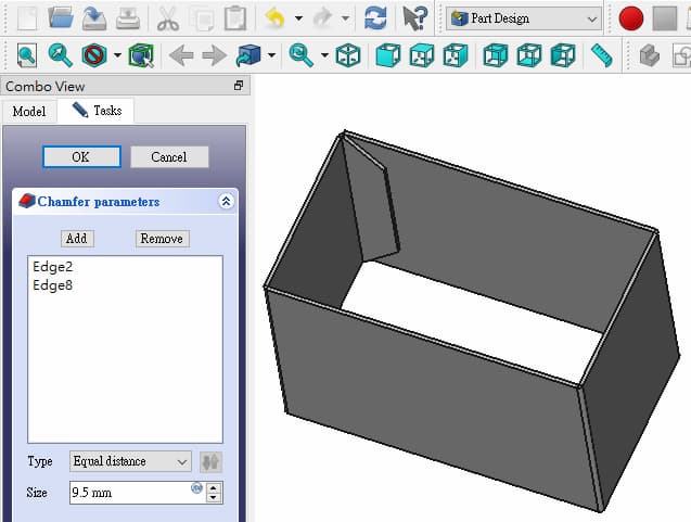 Drawing software：FreeCAD 0.19.2 Part Design