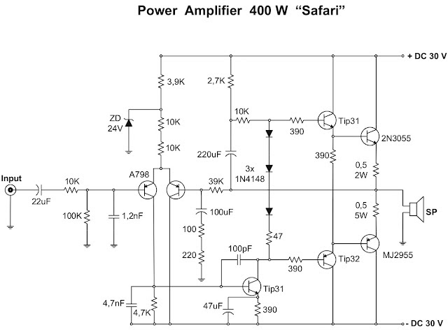  kumpulan  skema  electronika Power  Amplifier  400w