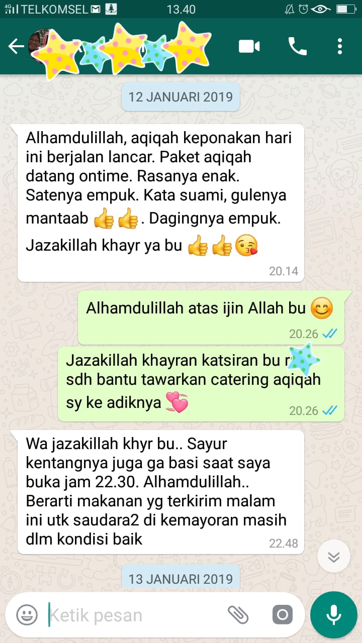Testimoni MR Aqiqah & Catering