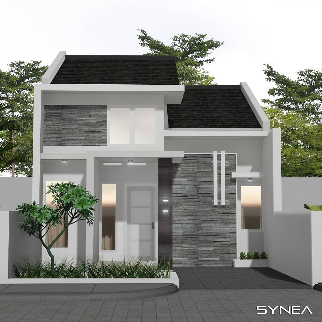 Desain dan  Denah  Rumah  Elegan  Ukuran Lahan Panjang 15 m x 