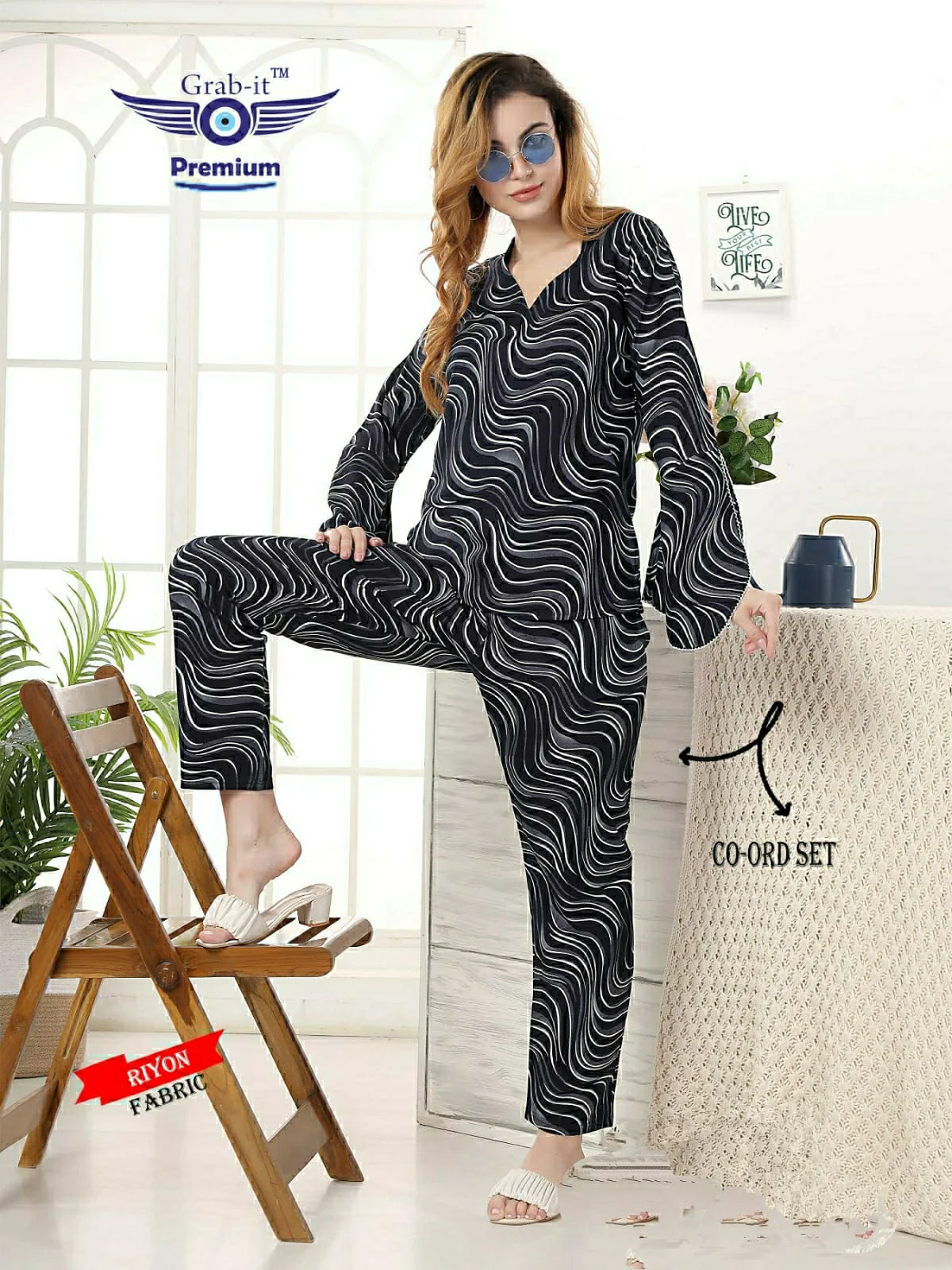 Vol 10000 Grab It Rayon  Co Ord Set