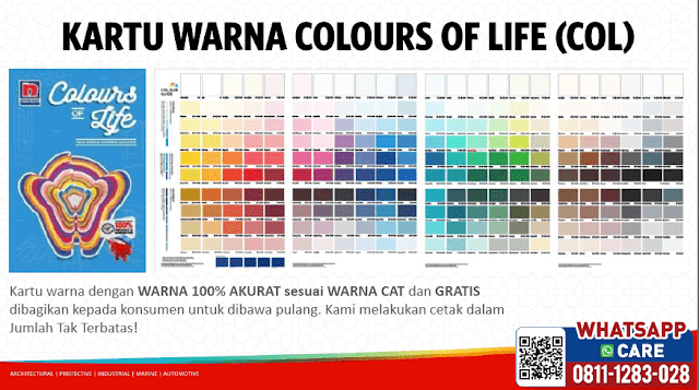 kartu warna colour of life nippon paint
