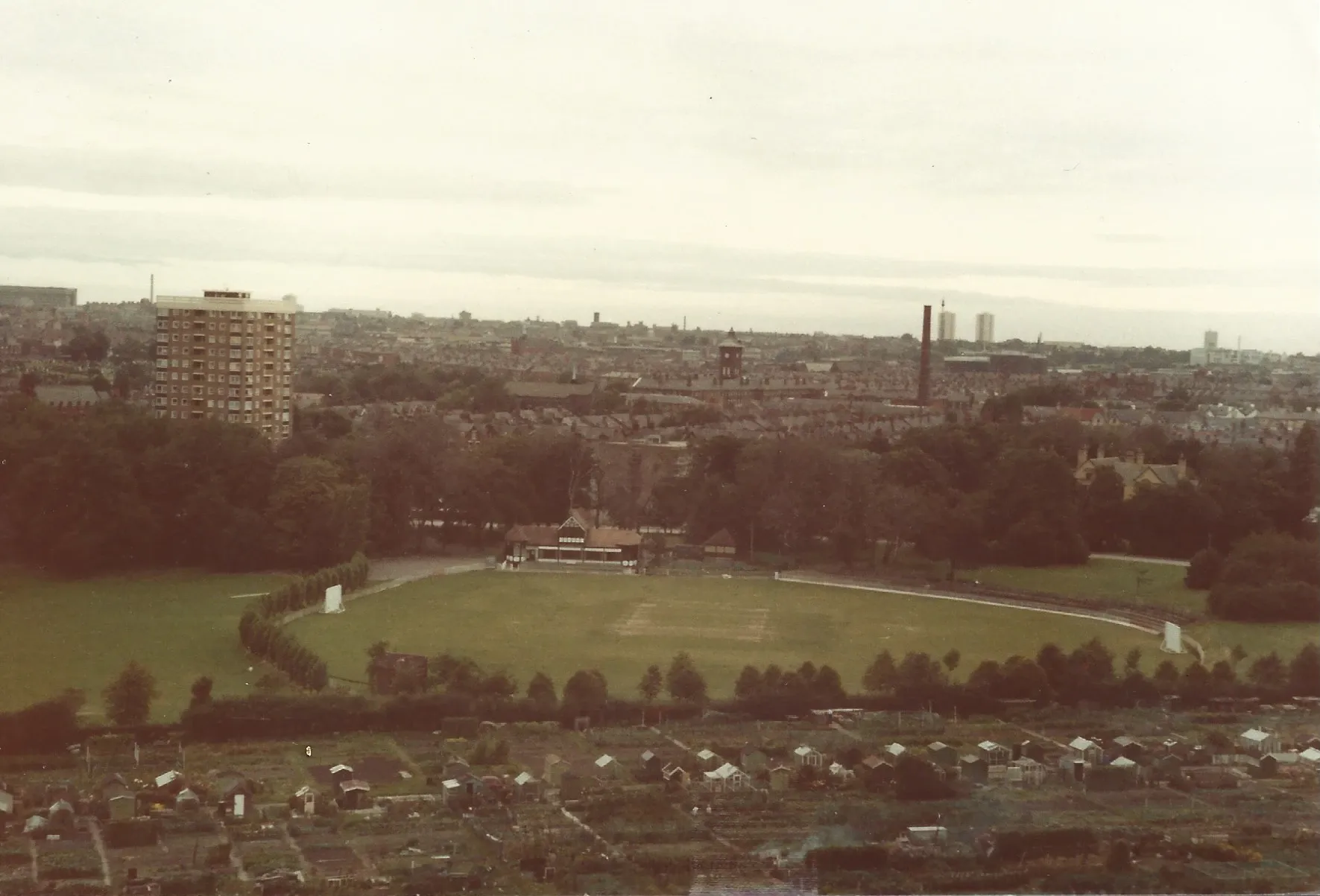 Sefton Cricket ground and Rutland House taken in 1985