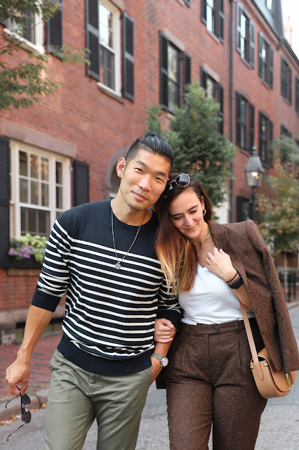 Fall Couple Outfit Ideas | Alicia Mara and Leo Chan Wearing Brooks Brothers