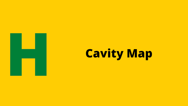 HackerRank Cavity Map problem solution