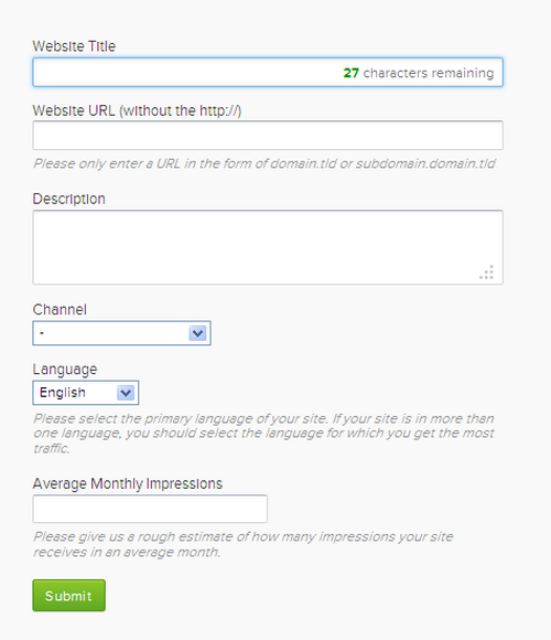 BuySellAds Registration