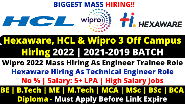 Hexaware Off Campus Drive 2022 For Technical Support Engineer Role