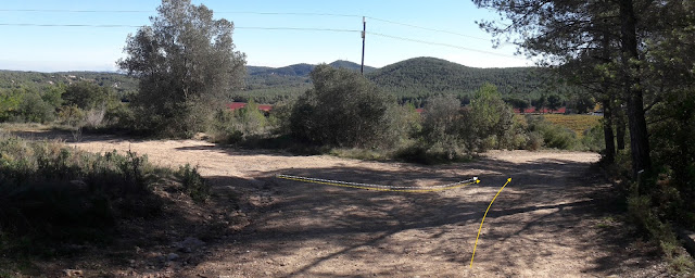 SANT MAGÍ DE LA BRUFAGANYA A LA BISBAL DEL PENEDÈS PR-C-224 AMB VARIANTS, camí entre la Masia de Cal Boques i Aiguaviva