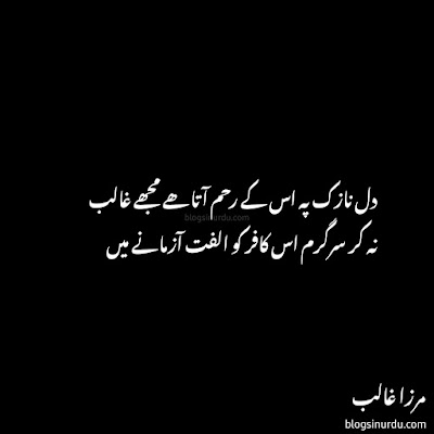 Mirza Ghalib Urdu Poetry 2 Lines