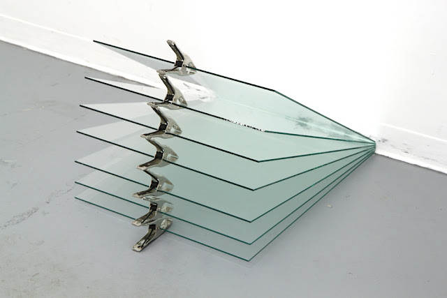 Ben Woodeson Clamptastic sheet glass spring clips Belfry Gallery