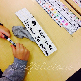 photo of sentence writing