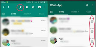 Pin chat feature in whatsapp