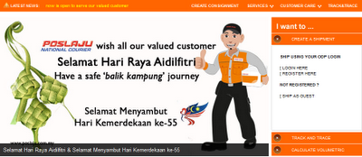 Logo Merdeka Pakatan Rakyat Digunakan Kat Laman Web Pos Laju Malaysia. Tahniah!