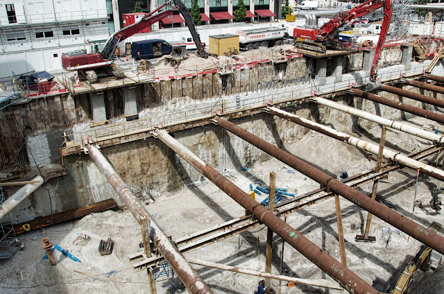 Baustelle Upper West, Hotel, Büro, Einzelhandel, (ursprünglich: Atlas Tower), geplante Höhe: 118 Meter, Breitscheidplatz, 10623 Berlin, 04.06.2014