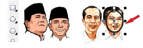 Membuat Sreenshot Wajah Capres-Cawapres di Corel