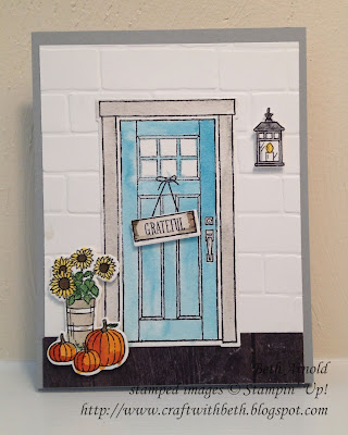 Craft with Beth: At Home with You Easel Card Fun Fold Stampin Up Autumn Thanksgiving Door Fall I feel at home whenever I am with you