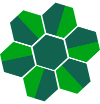 Green hexagon flower