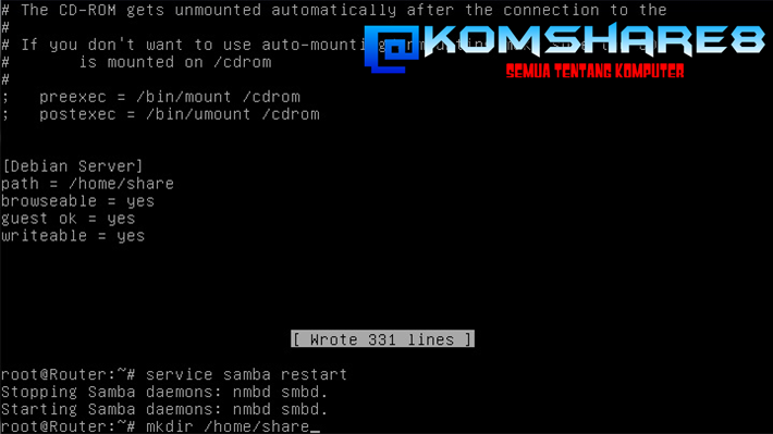 Cara Install dan Konfigurasi Samba Server pada Debian Server