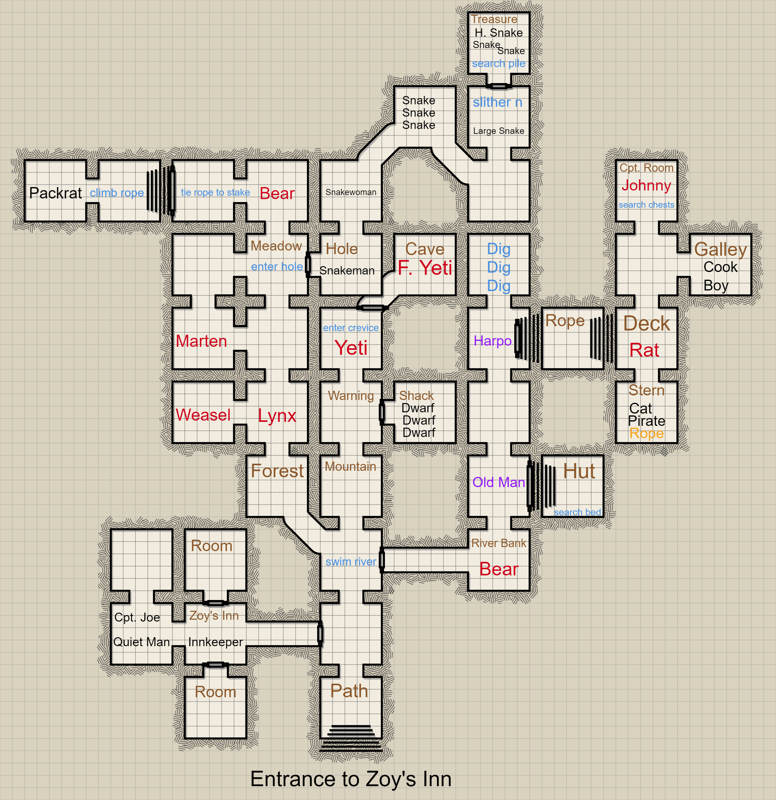 Map of Zoy's Inn