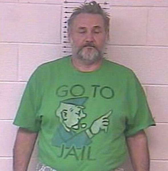 People Wearing Funny T-Shirts in Mug Shots