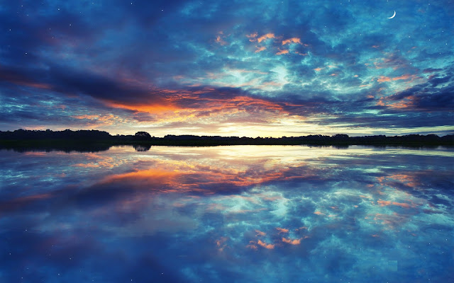 Blue Lake Reflection