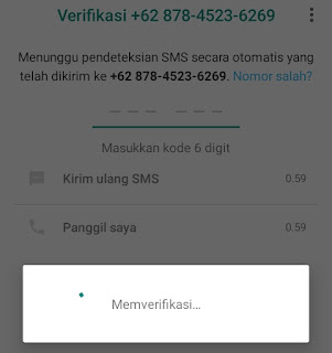 proses verifikasi nomor telepon