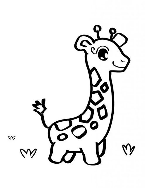 Cute Giraffe Coloring Pages Free Printable Pdf