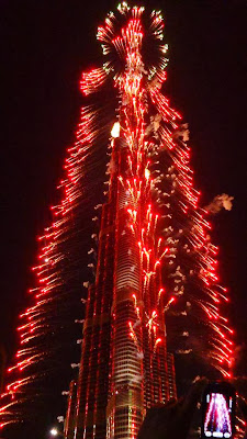 Burj khalifa fire show 2014